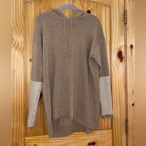 Athleta Hoodie Sweater 100% Extra Fine Merino Wool